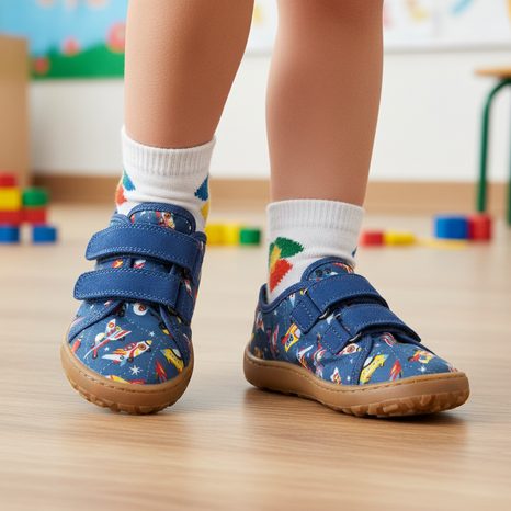 CHLAPČENSKÉ PLÁTENÉ BAREFOOT TENISKY CANVAS BLUE ELECTRIC FRODDO G1700440-5