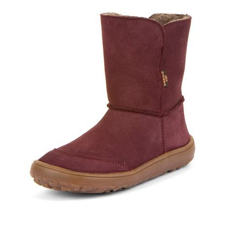 DIEVČENSKÉ ZIMNÉ BAREFOOT TOPÁNKY TEX SUEDE BORDEAUX G3160250-1