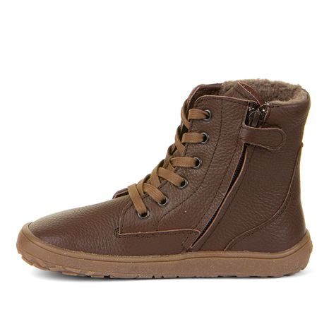 DĚTSKÉ ZIMNÍ BAREFOOT BOTY TEX LACES BROWN, FRODDO, G3160236-1, HNĚDÁ