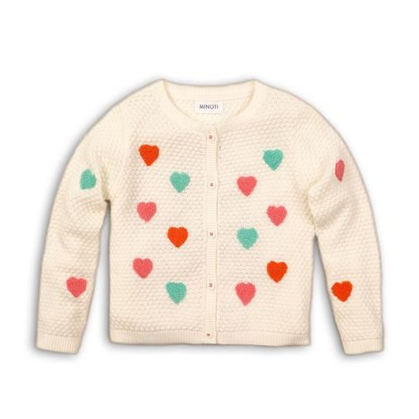 PULOVER PENTRU FETIȚE CU ÎNCHIDERE PE MIJLOC, MINOTI, UNICORN 9, ALB
