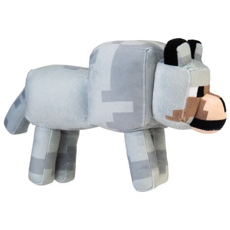 POHLED Z BOKU NA 28CM PLYŠÁKA MINECRAFT VLK