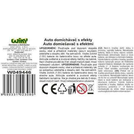 AUTO DOMÍCHÁVAČ S EFEKTY 40 CM - ŠTÍTEK