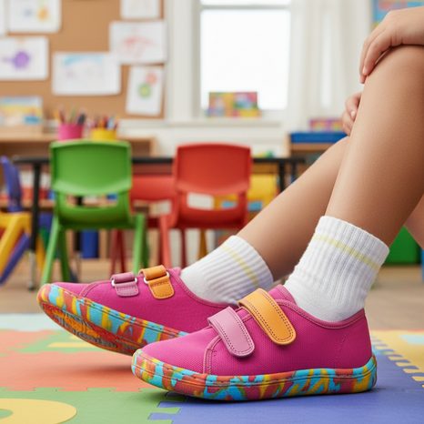 TENIȘI BAREFOOT DIN PÂNZĂ PENTRU FETE CANVAS FUXIA FRODDO G1700440-13