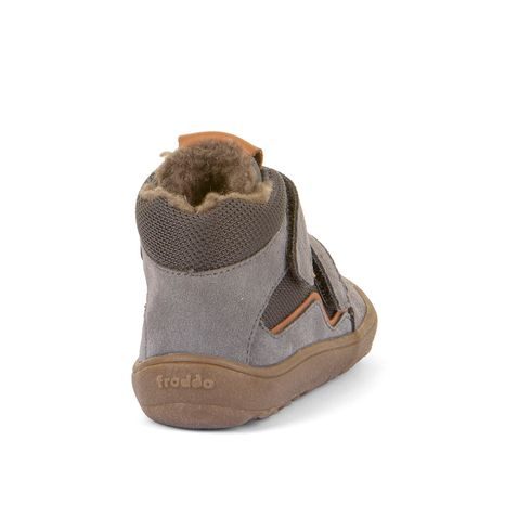 DĚTSKÉ ZIMNÍ BAREFOOT BOTY TEX WOOL GRAY, FRODDO, G3110254-3W, ŠEDÁ
