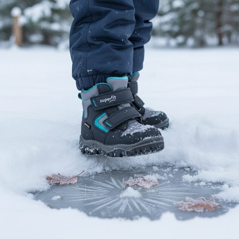 DĚTSKÉ ZIMNÍ BOTY HUSKY1 GTX, SUPERFIT, 1-000047-2010, ŠEDÁ