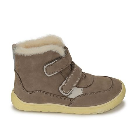 Dívčí zimní barefoot boty KESY TAUPE, Protetika, šedá