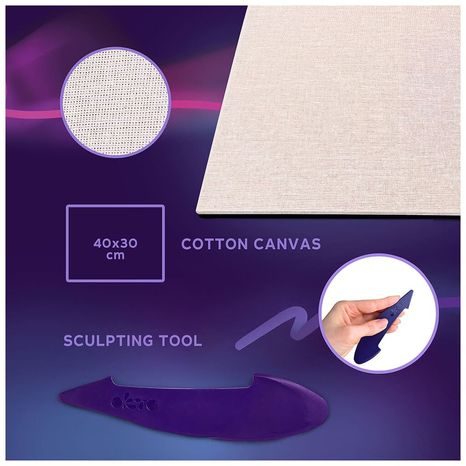 DETAILNÍ ZÁBĚR NA PLÁTNO 30X40 CM S ROZPRACOVANÝM 3D MOTIVEM LEKNÍNU