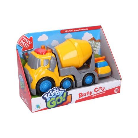 KIDDY AUTO MÍCHAČKA S EFEKTY 19,5 CM SKLÁPĚČ 6,5 CM, WIKY VEHICLES, W012384