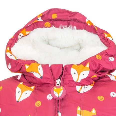 ZIMNÁ DIEVČENSKÁ BUNDA S KOŽUŠINOU, PIDILIDI, PD1143-16, BORDOVÁ