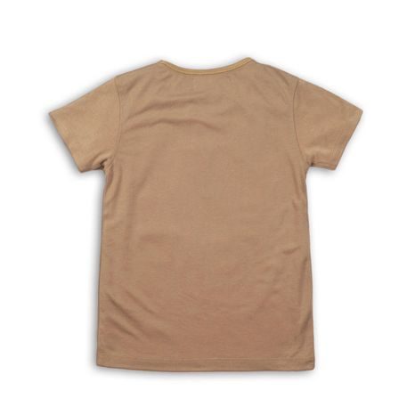 TRIČKO CHLAPECKÉ S KRÁTKÝM RUKÁVEM, MINOTI, YEEZ 1, HNĚDÁ
