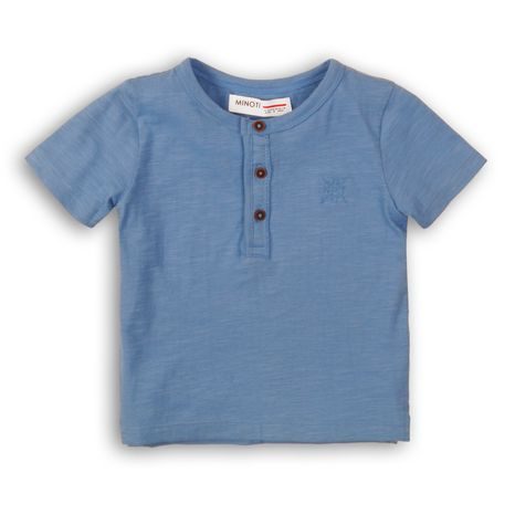 Fiúk shirt rövid ujjú, minoti, 1henley 8, kék