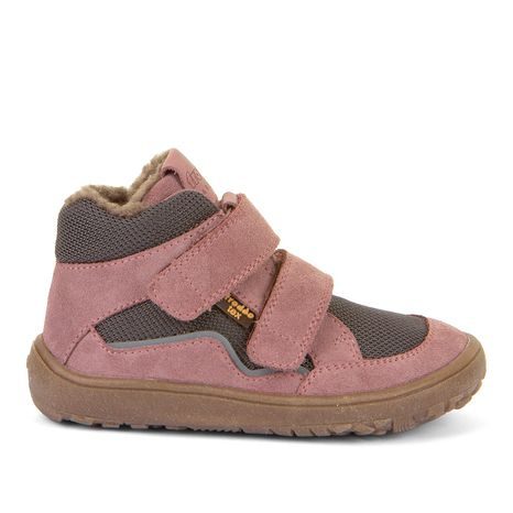 DÍVČÍ ZIMNÍ BAREFOOT BOTY TEX WOOL GRAY PINK, FRODDO, G3110254-6W, RŮŽOVÁ