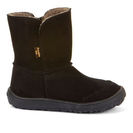 DĚTSKÉ ZIMNÍ BAREFOOT BOTY TEX SUEDE  BLACK, FRODDO, G3160238-4, ČERNÁ