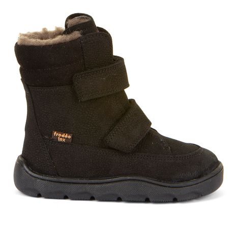 DÍVČÍ ZIMNÍ BAREFOOT BOTY ZERU TEX WINTER BLACK, FRODDO, G3160240-7, ČERNÁ