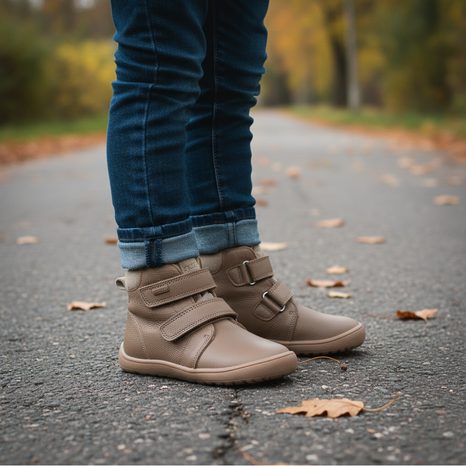 DÍVČÍ ZIMNÍ BAREFOOT BOTY PRO-TEX PROTETIKA - BEKA DARK PINK