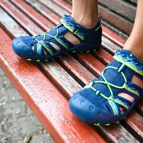 CHLAPECKÉ SANDÁLY BUGGA TIKI DARK BLUE/GREEN - TMAVĚ MODRÉ