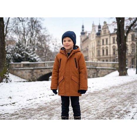 FIÚK KABÁT PARKA, MINOTI, DOORS 3, BARNA