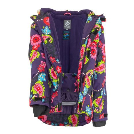 DÍVČÍ BUNDA LYŽAŘSKÁ ZIMNÍ KINDU PIDILIDI, PD1148-06, FIALOVÁ