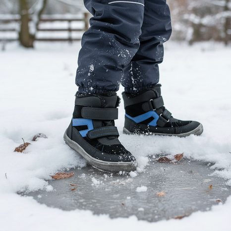 CHLAPECKÉ ZIMNÍ BOTY BAREFOOT RODRIGO BLACK, PROTETIKA, ČERNÁ