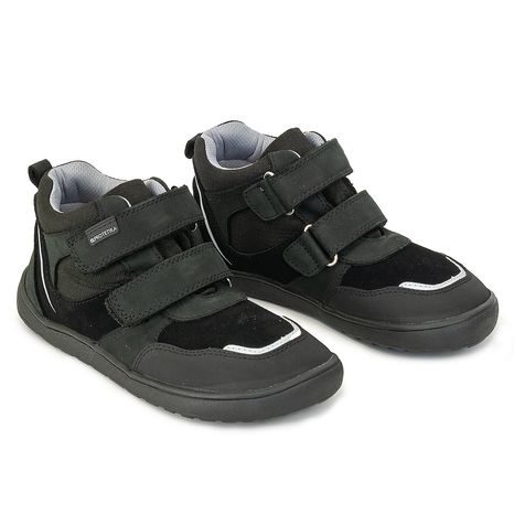 CHLAPČENSKÉ CELOROČNÉ TOPÁNKY S MEMBRÁNOU BAREFOOT BANET BLACK, PROTETIKA, ČIERNA