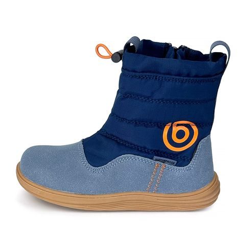 CHLAPECKÉ ZIMNÍ BAREFOOT BOTY S MEMBRÁNOU BUGGA RUBA BLUE B00197-04
