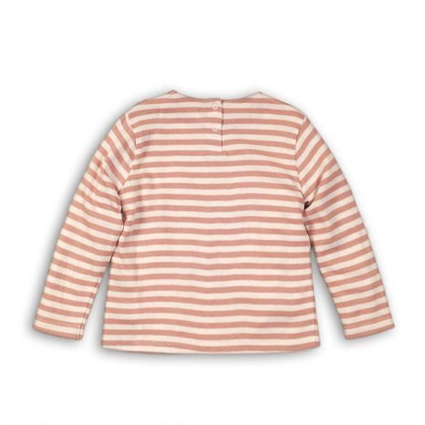 TRIČKO DÍVČÍ BAVLNĚNÉ S DLOUHÝM RUKÁVEM, MINOTI, TRIP 7, RŮŽOVÁ