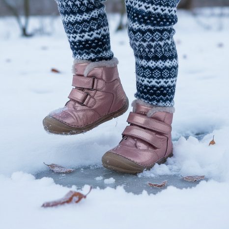 DÍVČÍ ZIMNÍ BOTY FLEXIBLE PAIX UP WINTER PINK GOLD, FRODDO, G2110143-13, RŮŽOVÁ