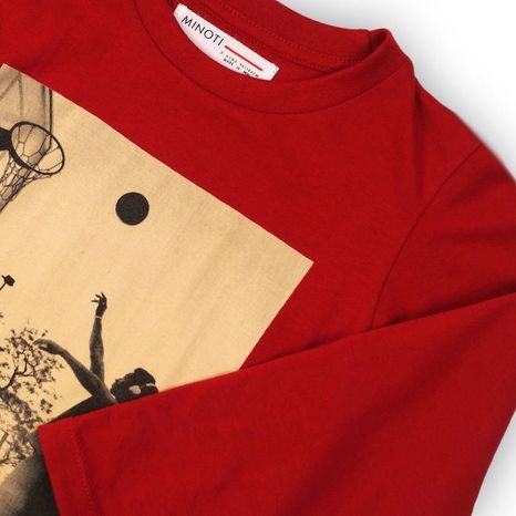 TRIČKO CHLAPČENSKÉ S DLHÝM RUKÁVOM, MINOTI, BW LTEE 14, ČERVENÁ