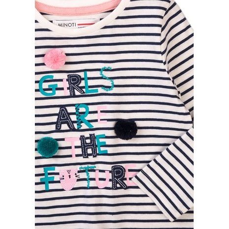 TRIČKO DÍVČÍ S DLOUHÝM RUKÁVEM, MINOTI, LOVELY 2, HOLKA