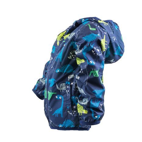 CHLAPČENSKÁ JARNÁ/JESENNÁ BUNDA S POTLAČOU A KAPUCŇOU, PIDILIDI, PD1092-04, MODRÁ