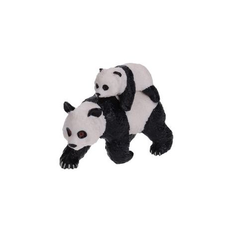 C - Figurină panda cu pui 8 cm, Atlas, W101912