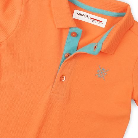 TRIČKO CHLAPECKÉ POLO S KRÁTKÝM RUKÁVEM, MINOTI, 1POLO 6, ORANŽOVÁ