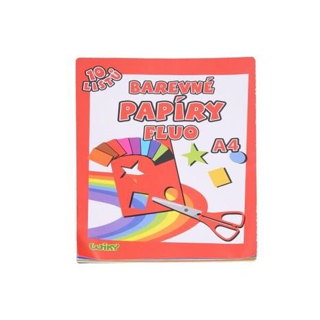 Papírok színes W Fluoo A4, 10 levelek, WIKY, 886466