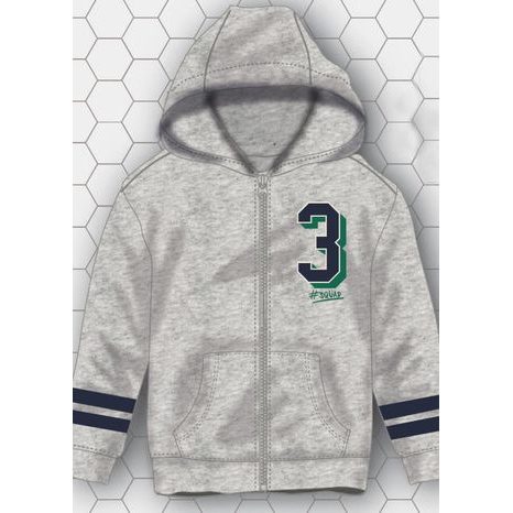 Hoodie fiú kapucnis fűrészáru, minoti, bzip 8, szürke