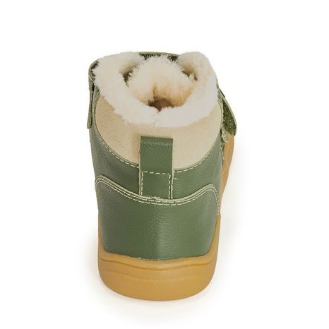 CHLAPECKÉ ZIMNÍ BOTY BAREFOOT DENY KHAKI, PROTETIKA, ZELENÁ