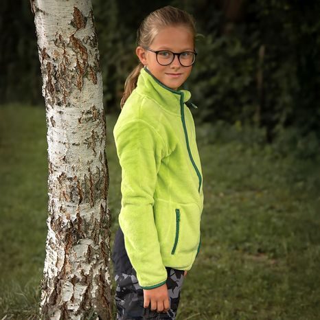 DETSKÁ MIKINA SO STOJAČIKOM, PIDILIDI, PD1156-19, ZELENÁ