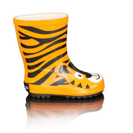 DĚTSKÉ HOLÍNKY GUMOVÉ - POTISK TYGR, PIDILIDI, PL0043-17,  ORANŽOVÁ