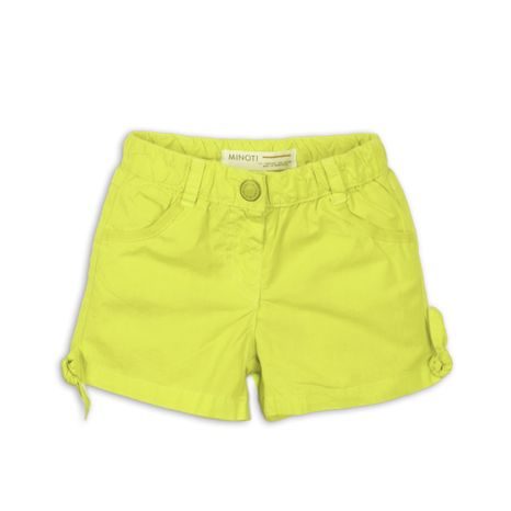 Pantaloni scurți pentru fete din bumbac , Minoti, 2SHORT 1, galben