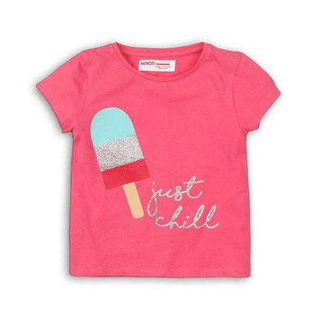 Tricou pentru fetițe, cu mânecă scurtă, Minoti, TG TEE 4, roz 