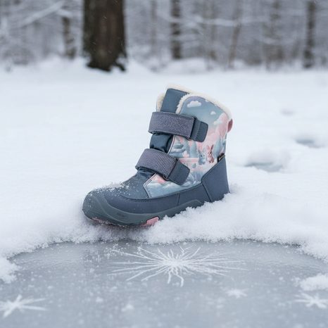 DÍVČÍ ZIMNÍ OBUV  SUPERFIT BAREFIT TRACE GTX BLUE/PINK 1-006041-8010