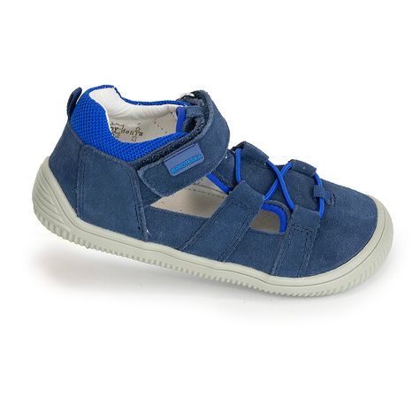 CHLAPČENSKÉ SANDÁLE BAREFOOT KENDY DENIM, PROTETIKA, TMAVOMODRÁ