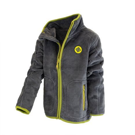 MIKINA DĚTSKÁ CHLUPATÁ SE STOJÁČKEM, PIDILIDI, PD1139-09, ŠEDÁ