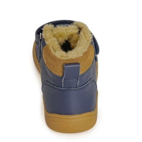 CHLAPECKÉ ZIMNÍ BOTY BAREFOOT DENY NAVY, PROTETIKA, MODRÁ