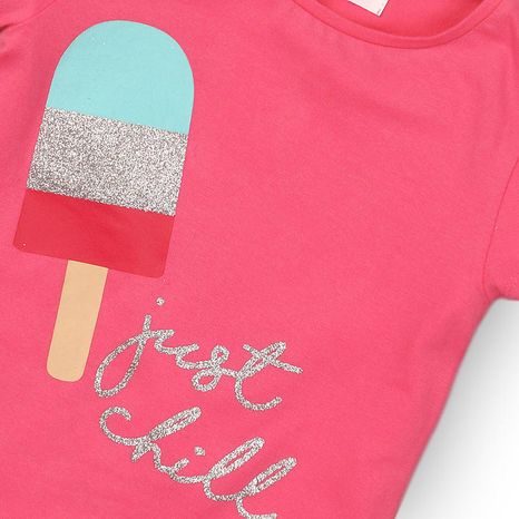 PÓLÓ LÁNYOK RÖVID UJJÚ, MINOTI, T TEE 4, RÓZSASZÍN