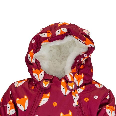 OVERAL ZIMNÍ DÍVČÍ S KOŽÍŠKEM, PIDILIDI, PD1142-16, VÍNOVÁ