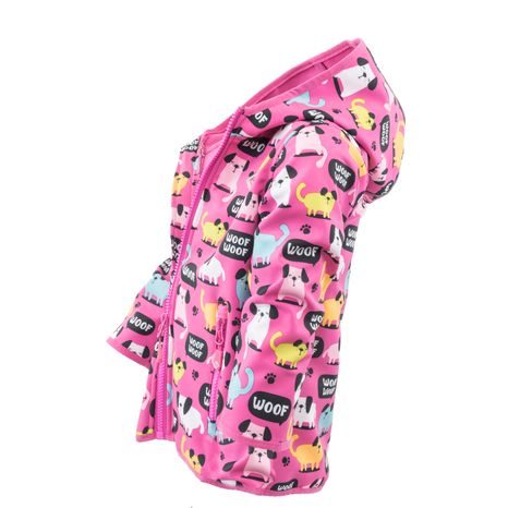 DIEVČENSKÁ SOFTSHELLOVÁ BUNDA S POTLAČOU A PEVNOU KAPUCŇOU, PIDILIDI, PD1088-03, RUŽOVÁ