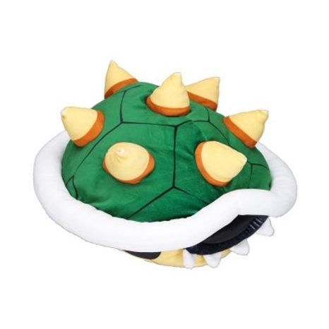 DETAILNÍ POHLED NA ZELENÝ PLYŠOVÝ KRUNÝŘ BOWSERA S MĚKKÝMI OSTNY 38 CM