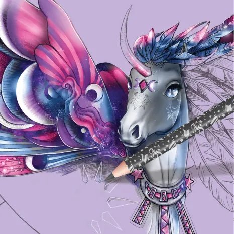 KREATIVNÍ SKETCHBOOK FANTASY HORSES, NEBULOUS STARS, W007974