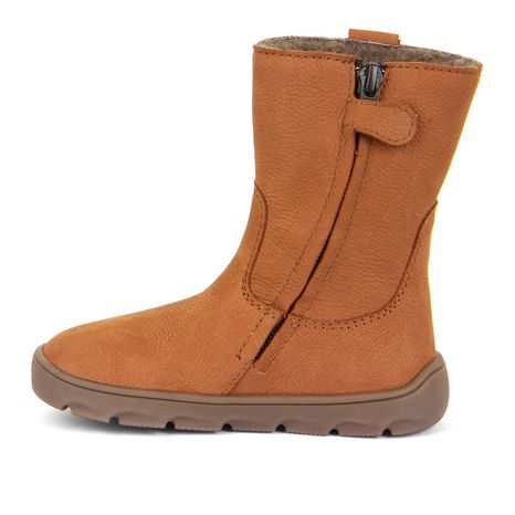 DÍVČÍ ZIMNÍ BAREFOOT KOZAČKY  ZERU TEX BOOT COGNAC G3160257