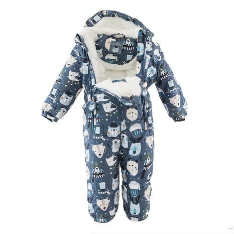 CHLAPČENSKÁ ZIMNÁ KOMBINÉZA S KOŽÚŠKOM, PIDILIDI, PD1129-02, MODRÁ